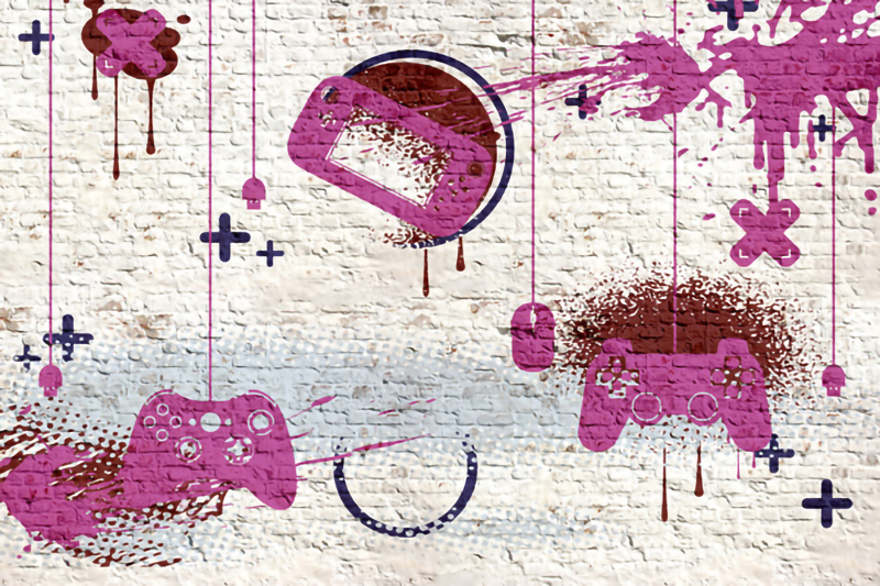 Wallpaper | Pink graffiti gaming