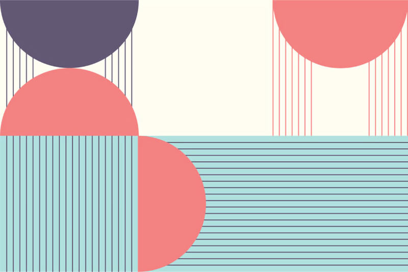 Wallpaper | Stripes and circles in light shades
