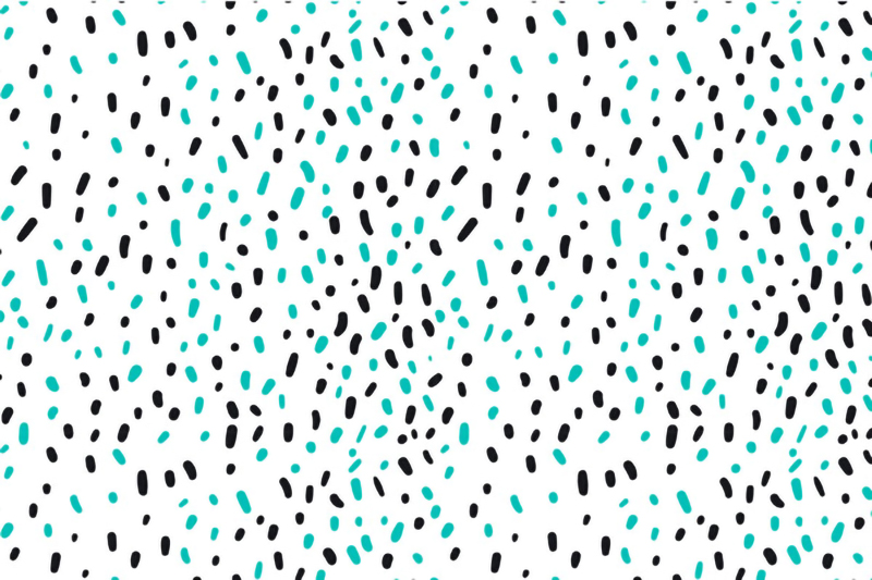 Wallpaper | Black and turquoise spots