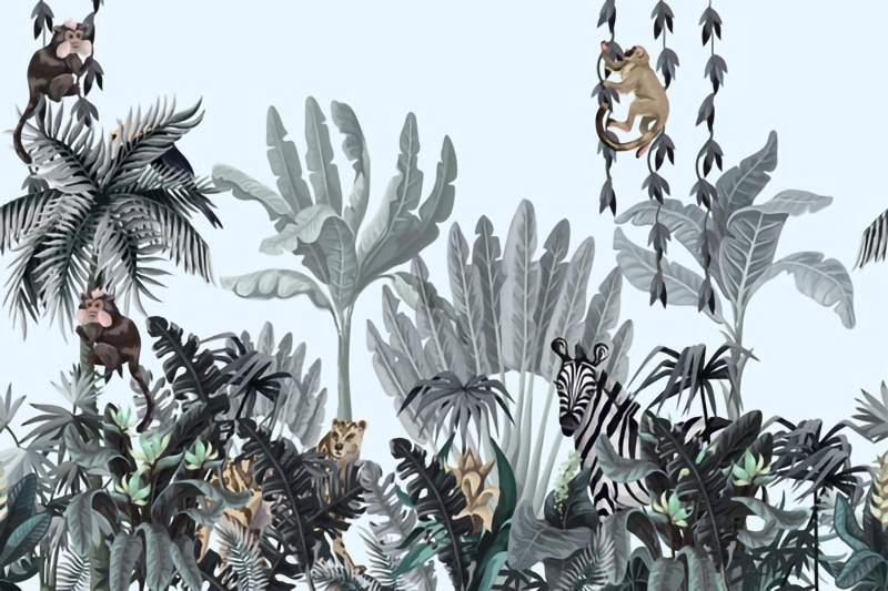 Wallpaper | Animals in a landscaped forest