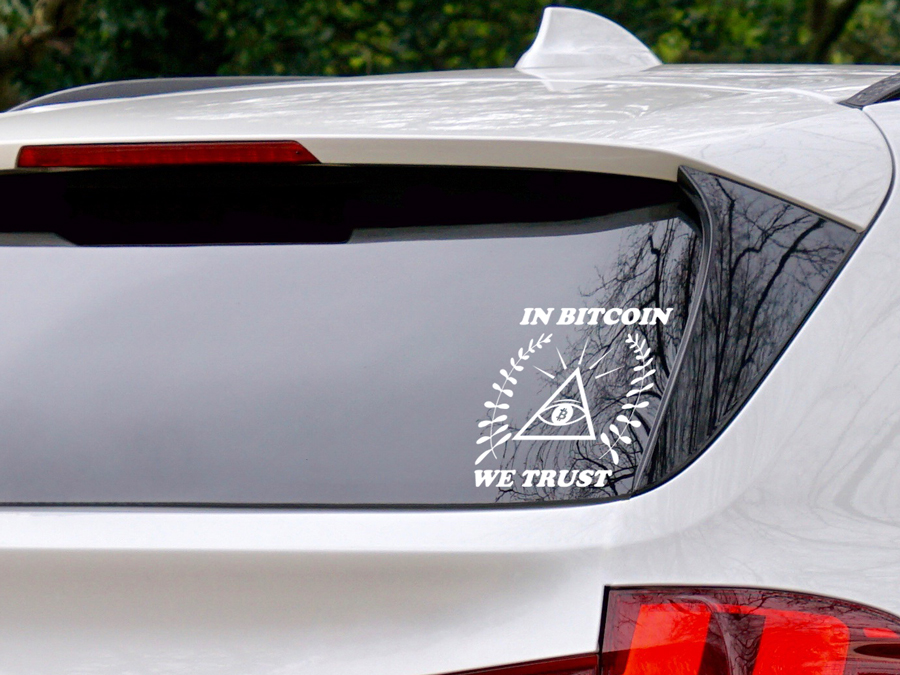 Car sticker | In bitcoin we trust
