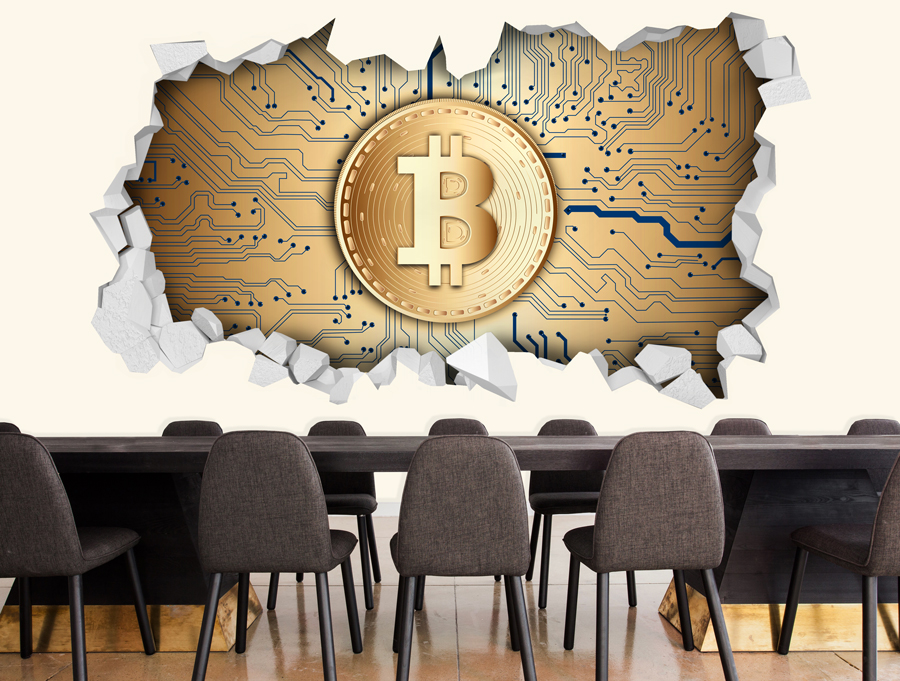 Wall sticker | Bitcoin Hole in the wall