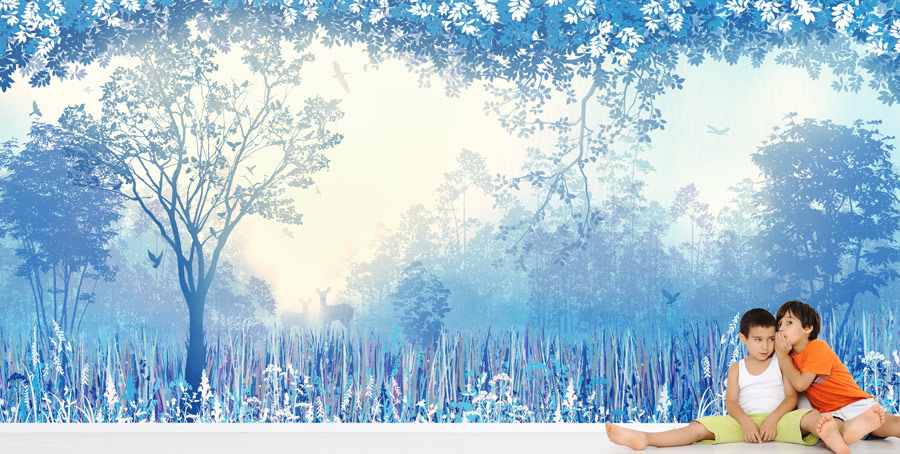 Wallpaper | Magic blue forest