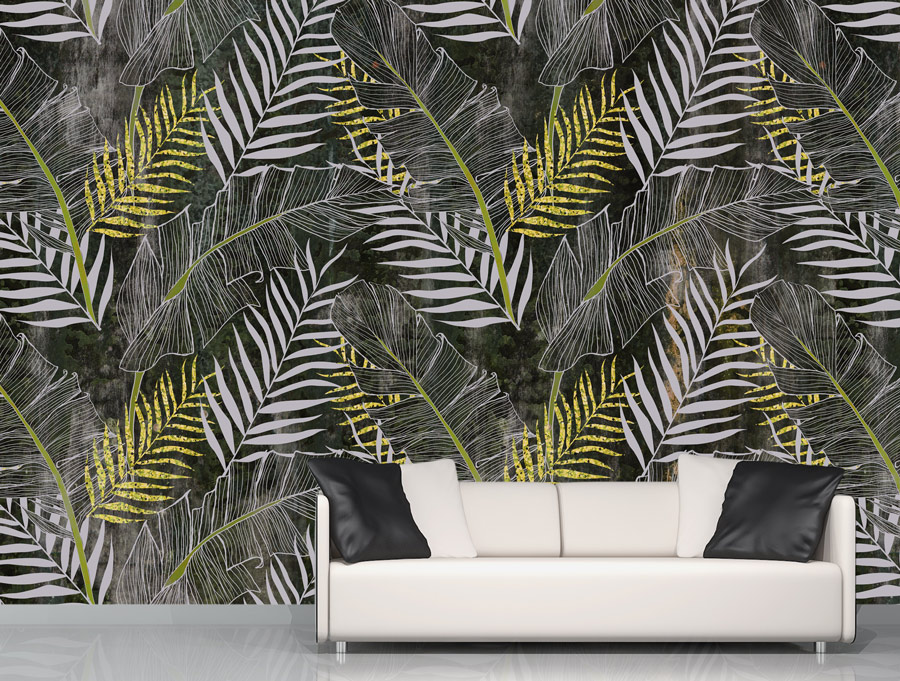 Wallpaper | Light green tropical and abstract