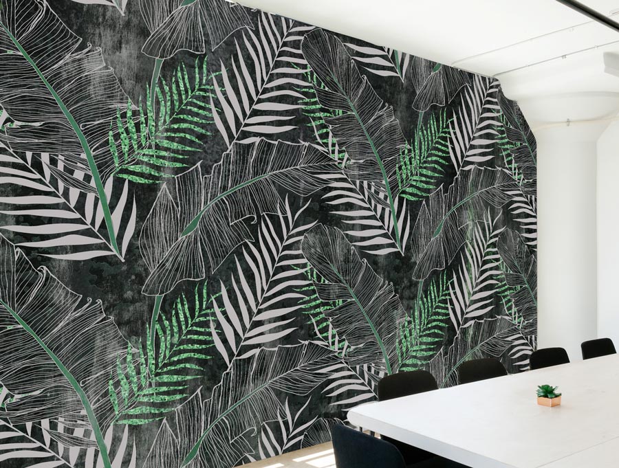 Wallpaper | Green tropical and abstract