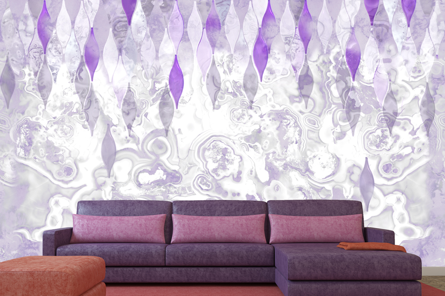 Wallpaper | Abstract light purple marble