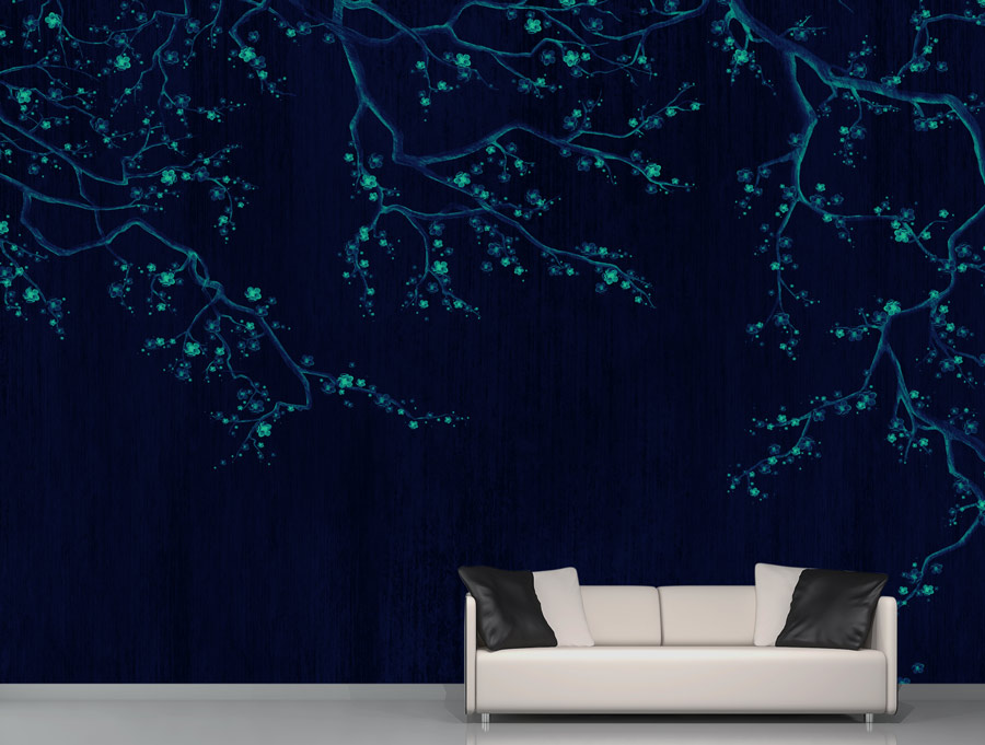 Wallpaper | Cherry tree at night