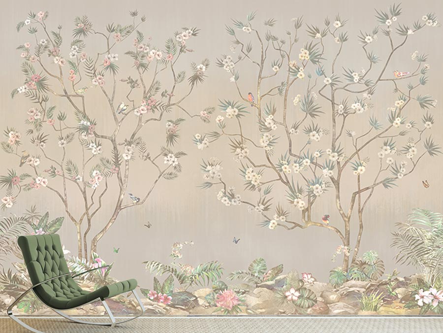 Wallpaper | Japanese tree vintage style