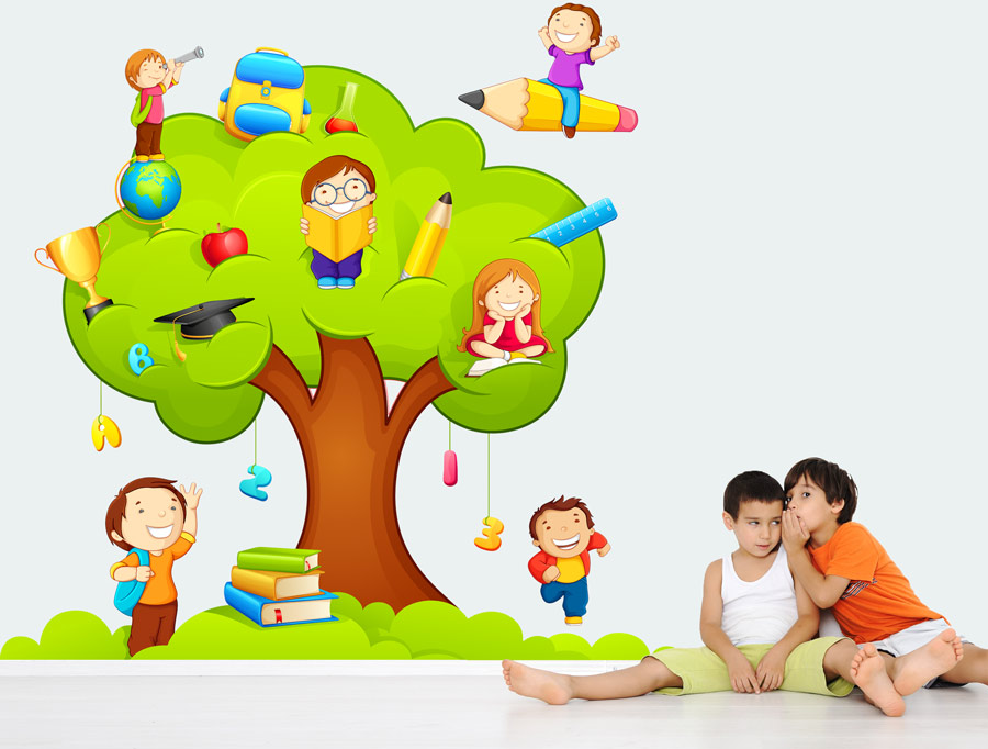 Wall sticker | Kids on trees