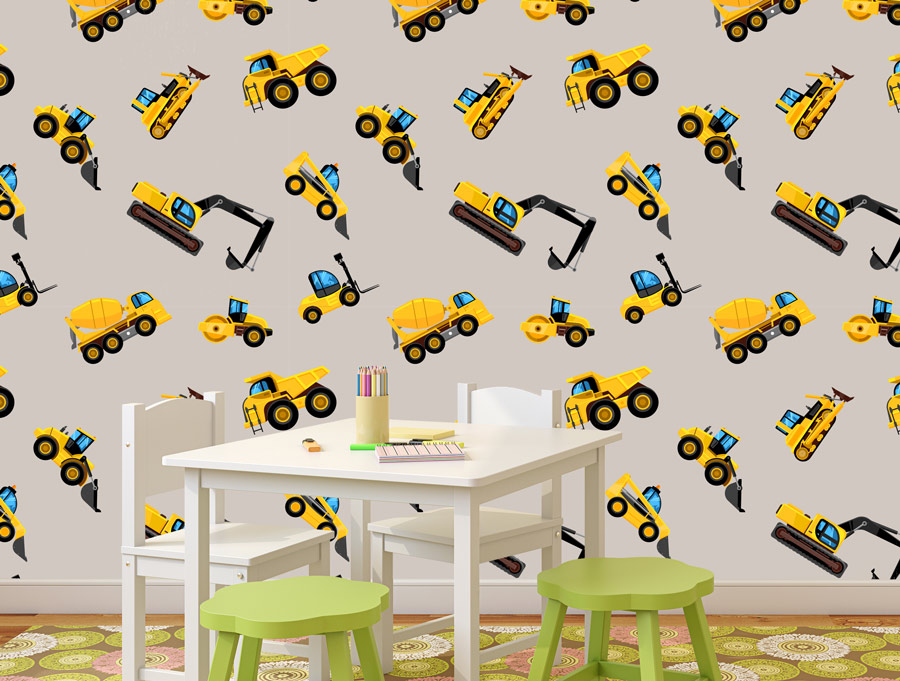 Wallpaper | Tractors and buldozers grey background