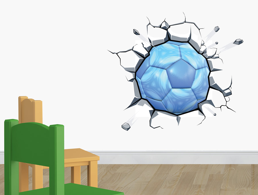 Wall sticker | Blue socer ball