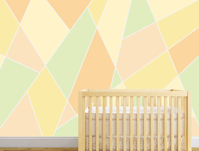 Wallpaper | Yellow and cream triangular slices