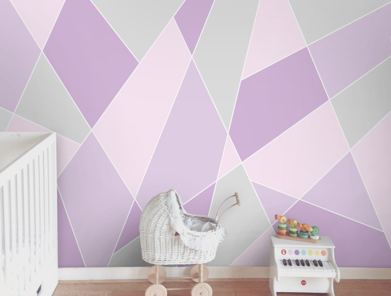 Wallpaper | Lilac triangular slices