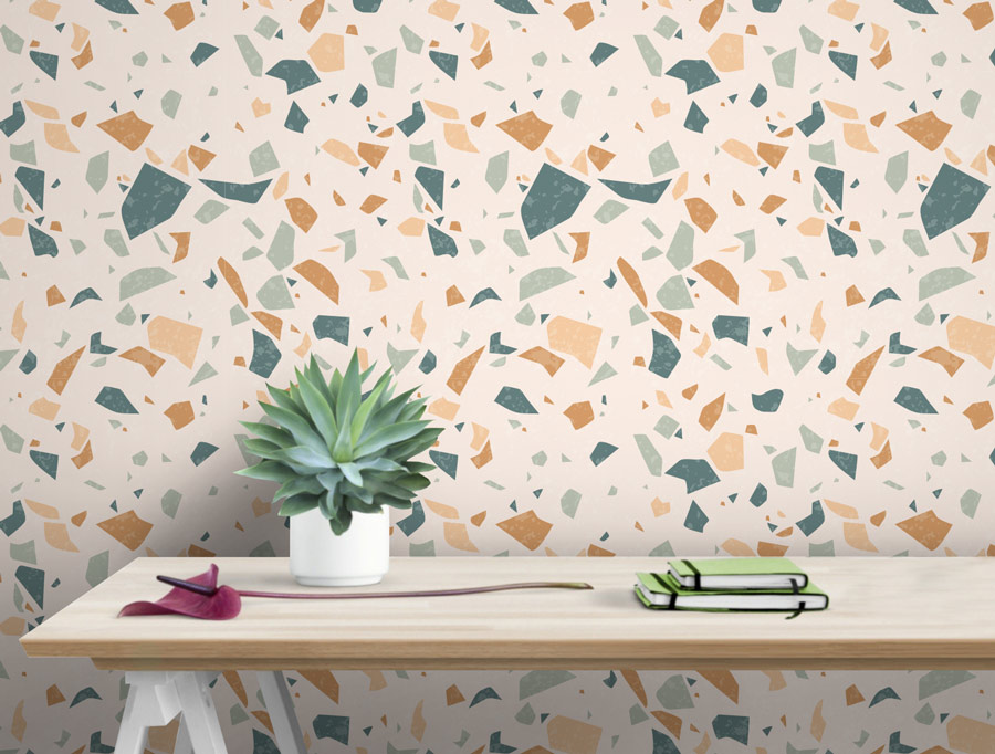 Wallpaper | Bits and pieces green and orange