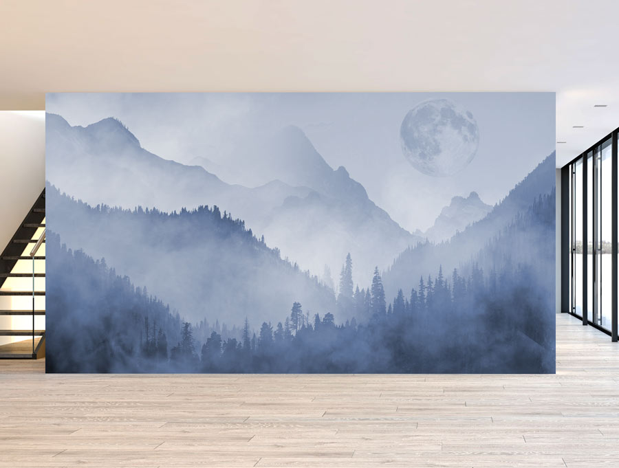 Wallpaper | Blue misty forest