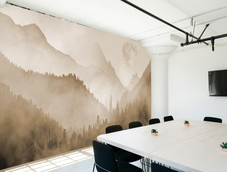 Wallpaper | Brown misty forest