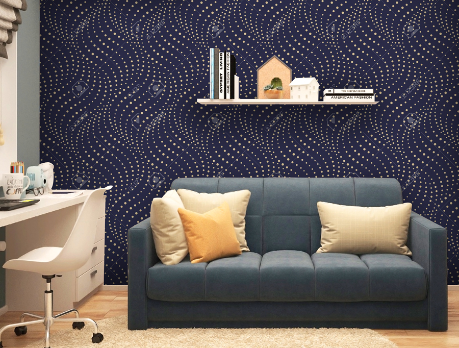 Wallpaper | Dot pattern of blue background