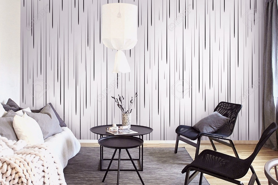 Wallpaper | White background black drops