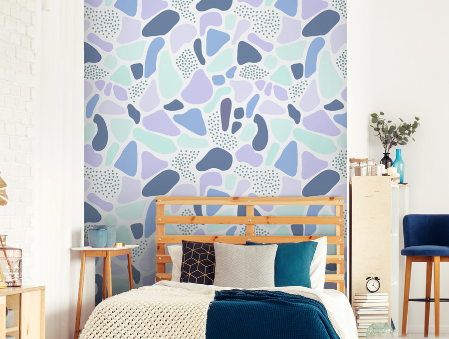 Wallpaper | Abstract shapes light blue