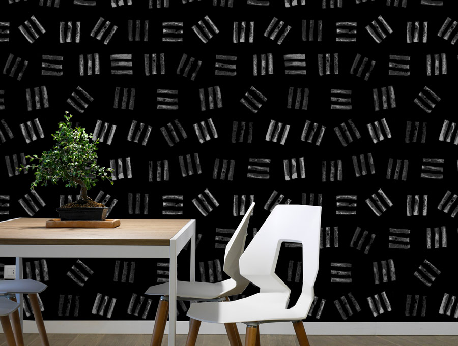 Wallpaper | White candy black background