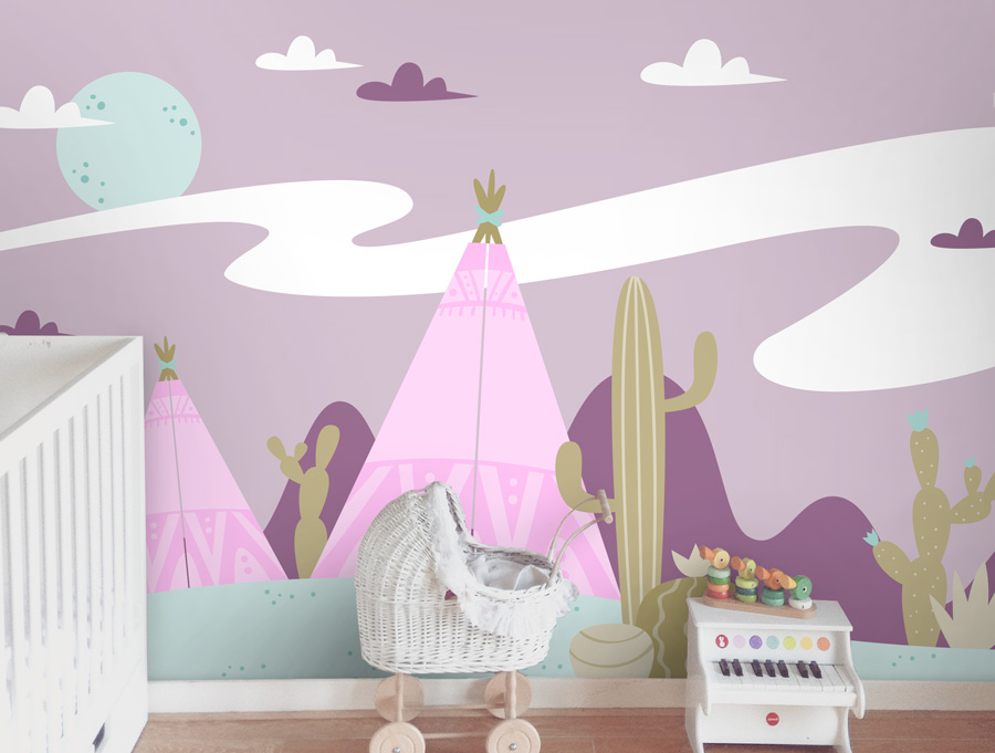 Wallpaper | Purple tents in the desert