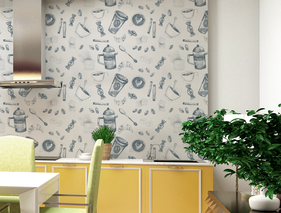 Wallpaper | Grey background coffee break