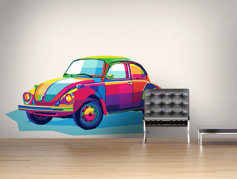 Wall sticker | Old and colorful car