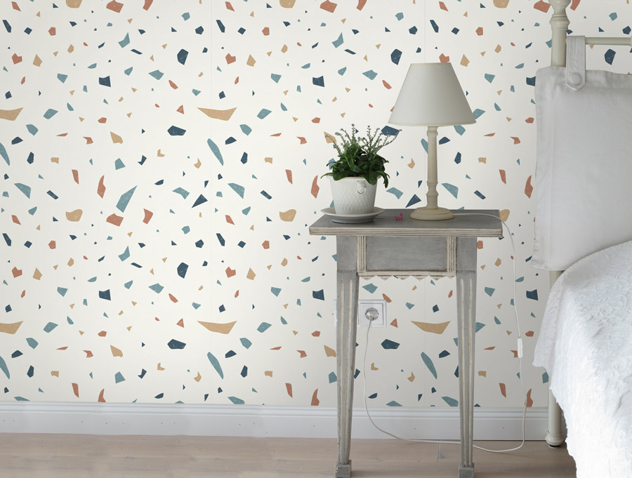 Wallpaper | Pastel orange colored bits