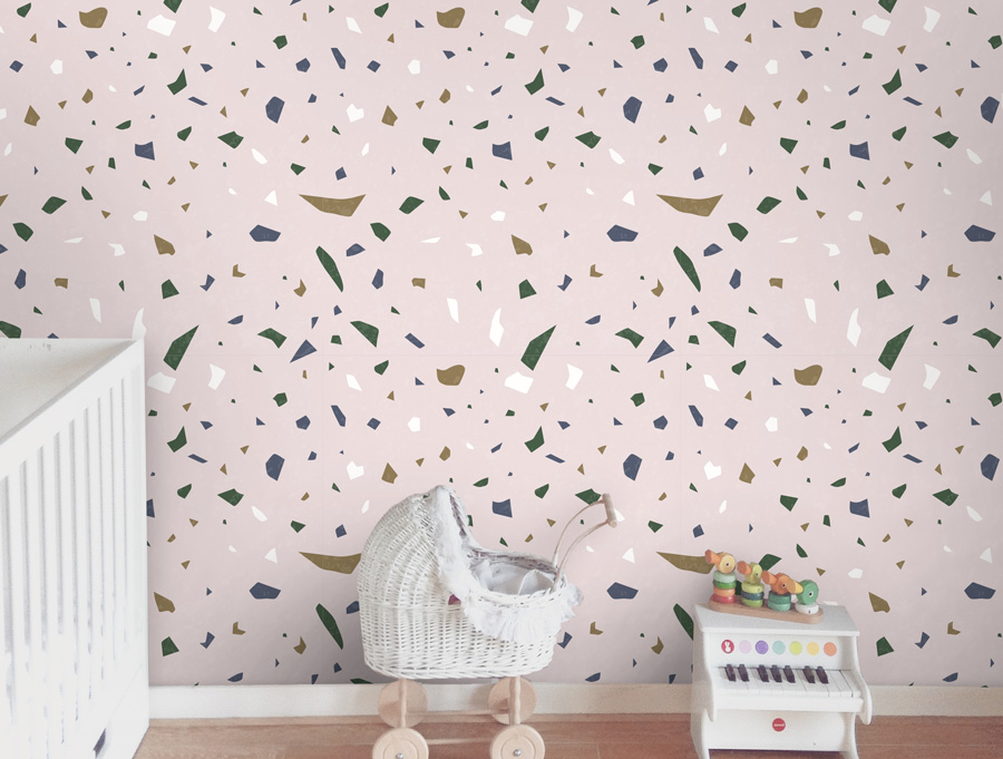 Wallpaper | Pastel pink background bits