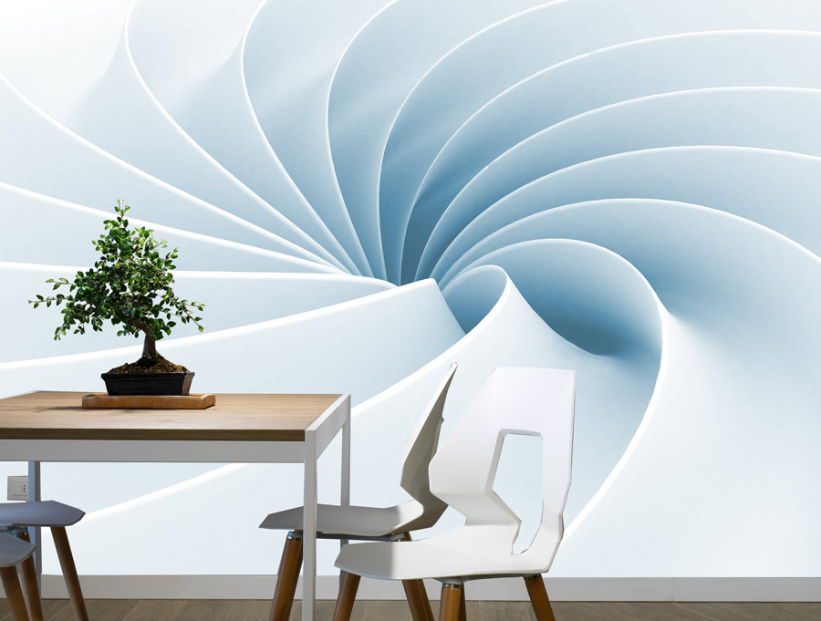 Wallpaper | Blue 3D spiral