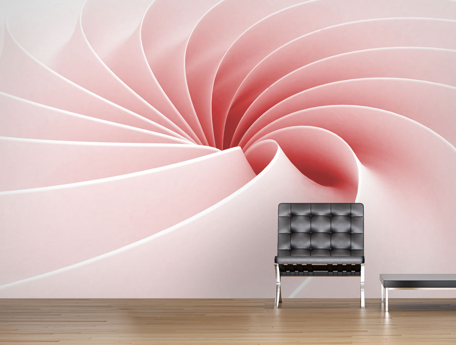Wallpaper | Pink 3D spiral
