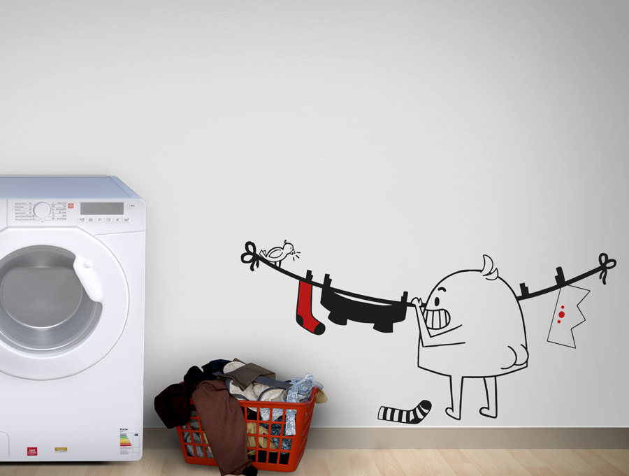 Wall sticker | Lil pit hangs clothes