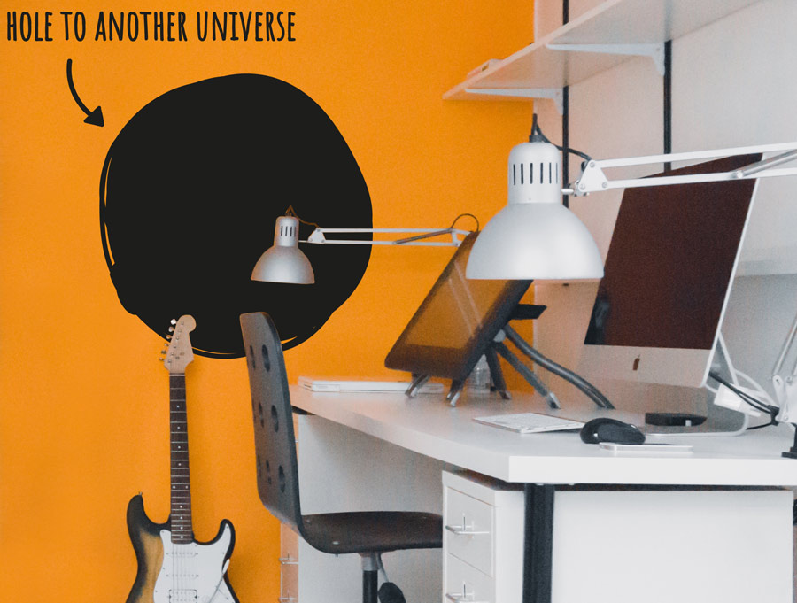Wall sticker | Hole to another universe