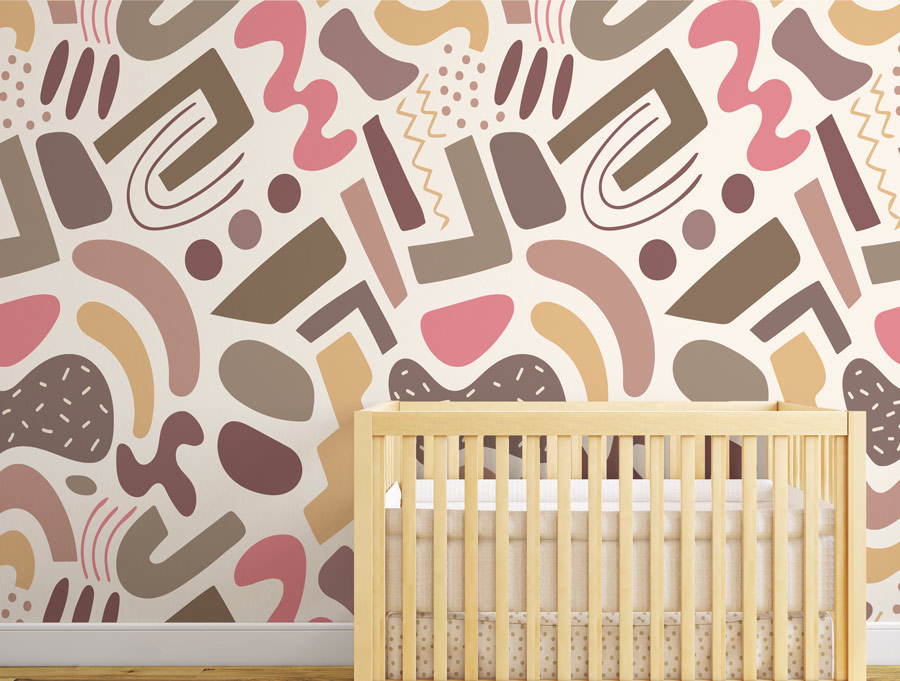 Wallpaper | Wacky design brown