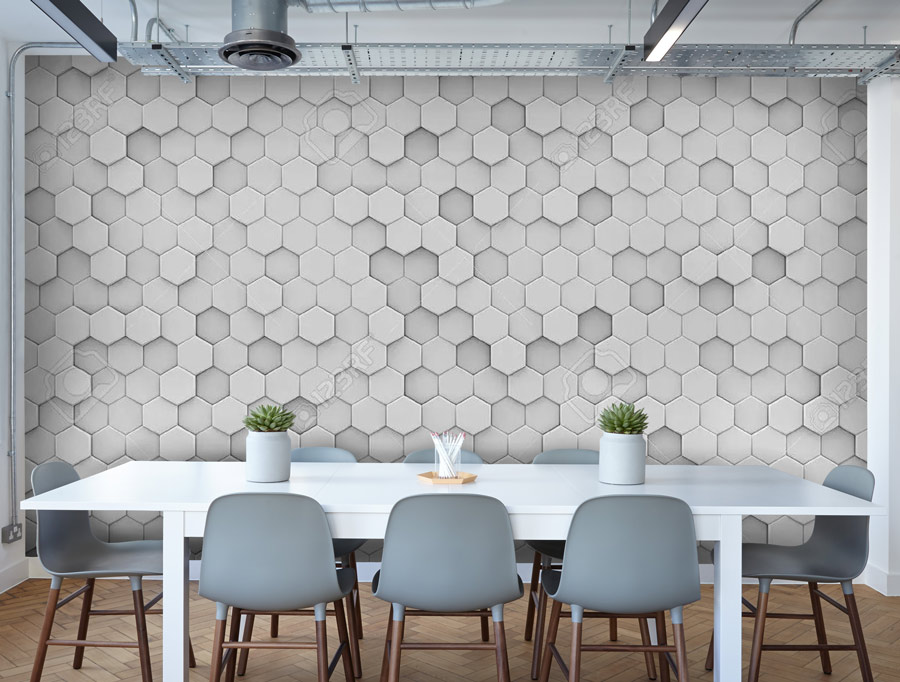 Wallpaper | 3D beehive concrete texture