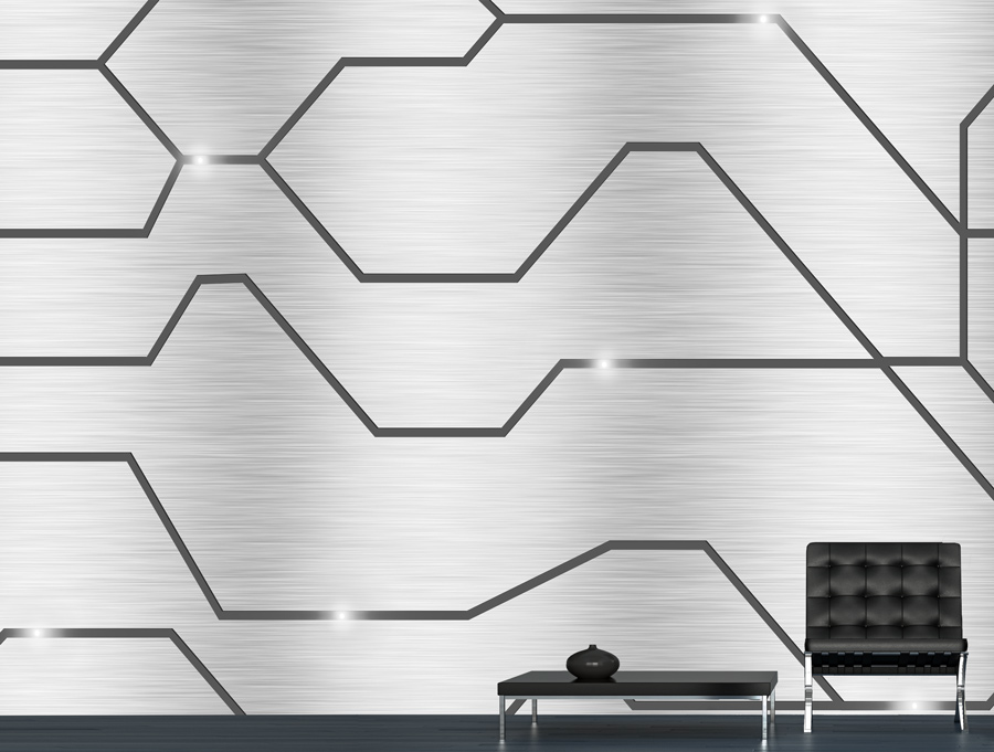 Wallpaper | Grey lights and metal