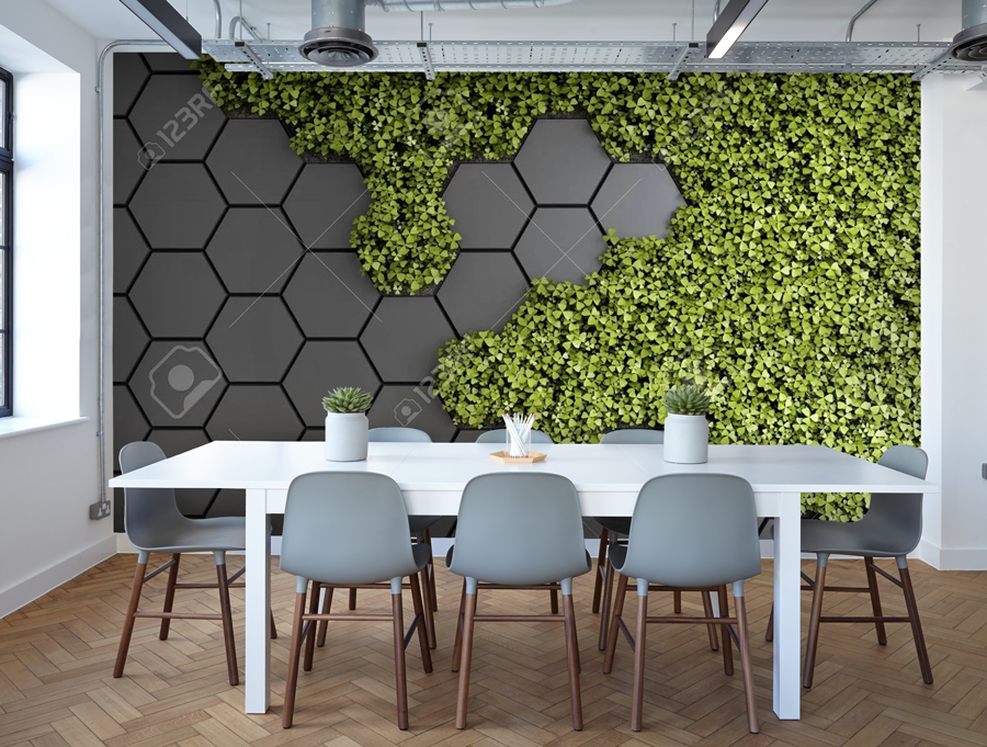 Wallpaper | Hexagons and moss