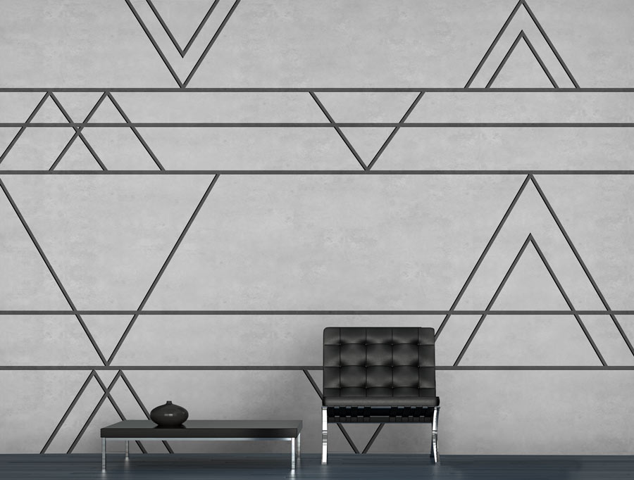 Wallpaper | Trianglar carves on concrete