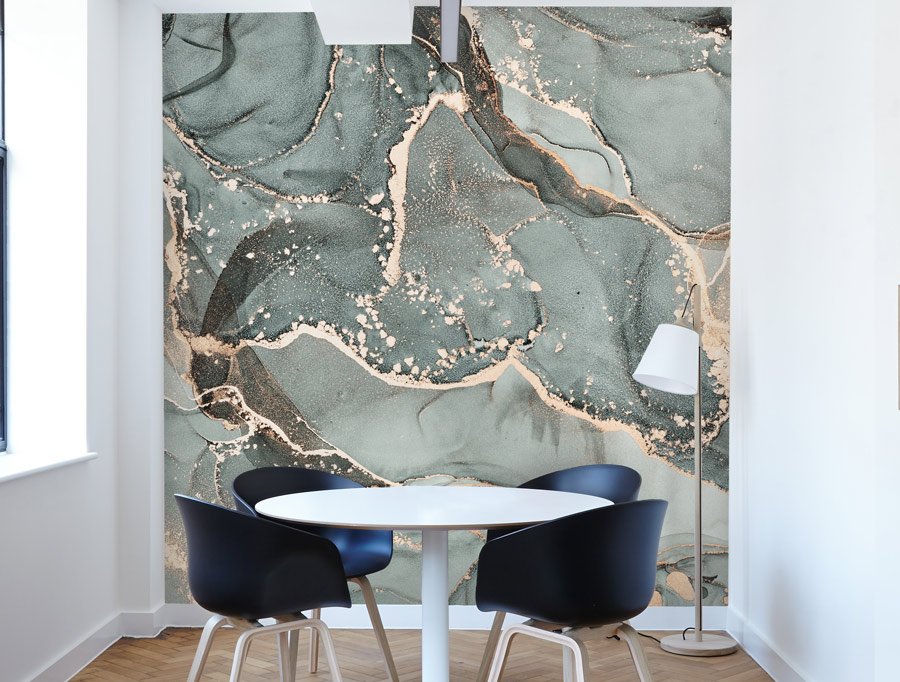 Wallpaper | Olive green luxurious marble