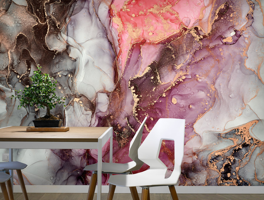 Wallpaper | Pink and brown luxurious marble