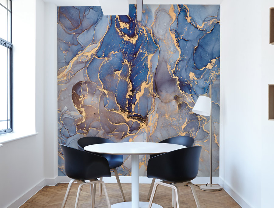 Wallpaper | Blue and purple gold luxurious marble