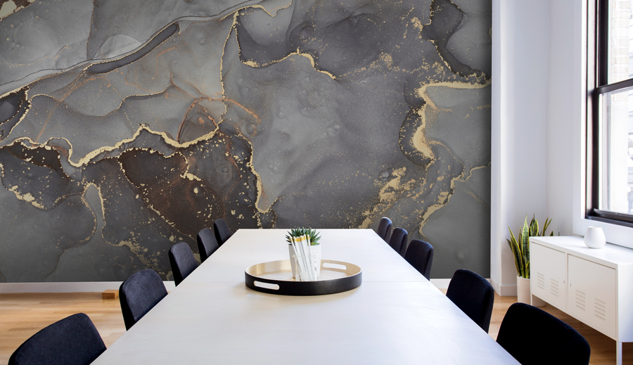 Wallpaper | Dark grey luxurious marble