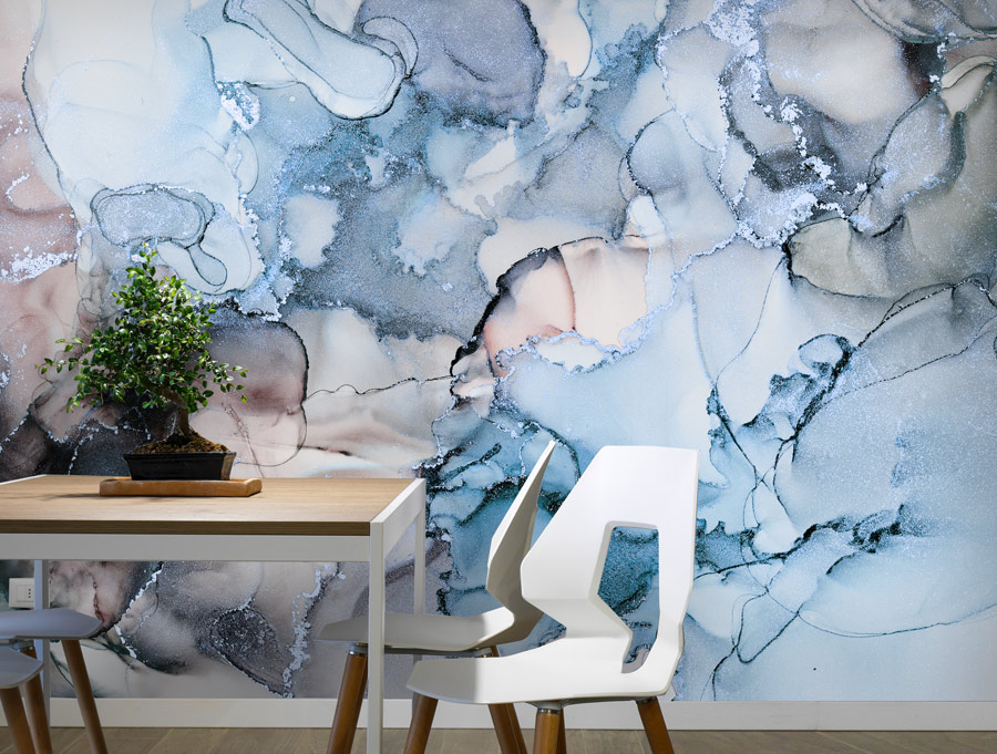 Wallpaper | Ice blue luxurious marble