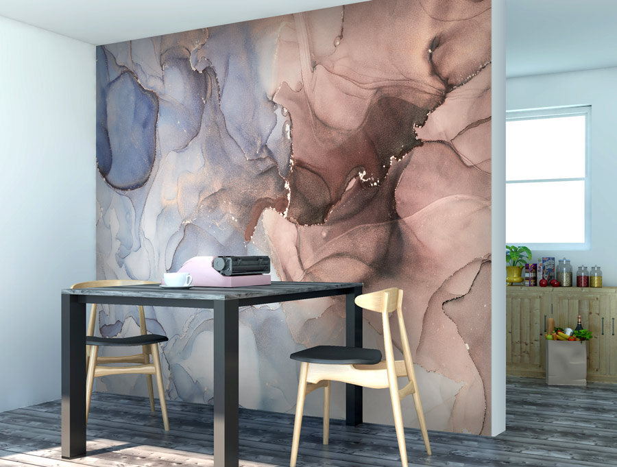 Wallpaper | Pastel blue and pink luxurious marble