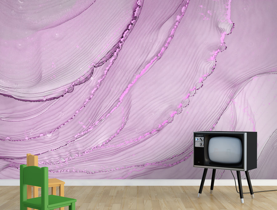 Wallpaper | Pink lines luxurious marble
