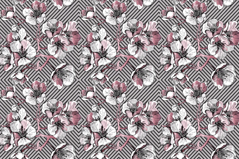 Wallpaper | Abstract pink flowers