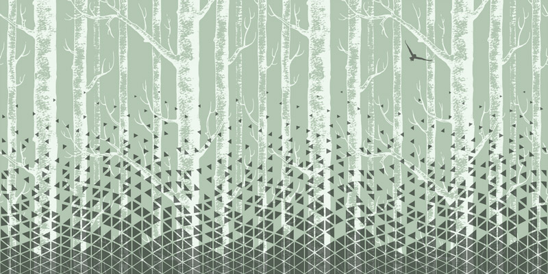 Wallpaper | Black triangles illustrated forest