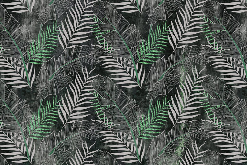 Wallpaper | Green tropical and abstract