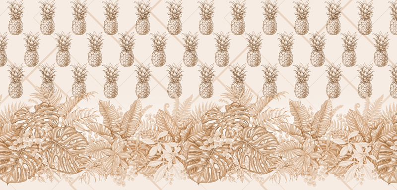 Wallpaper | Vintage looking abstract pineapples