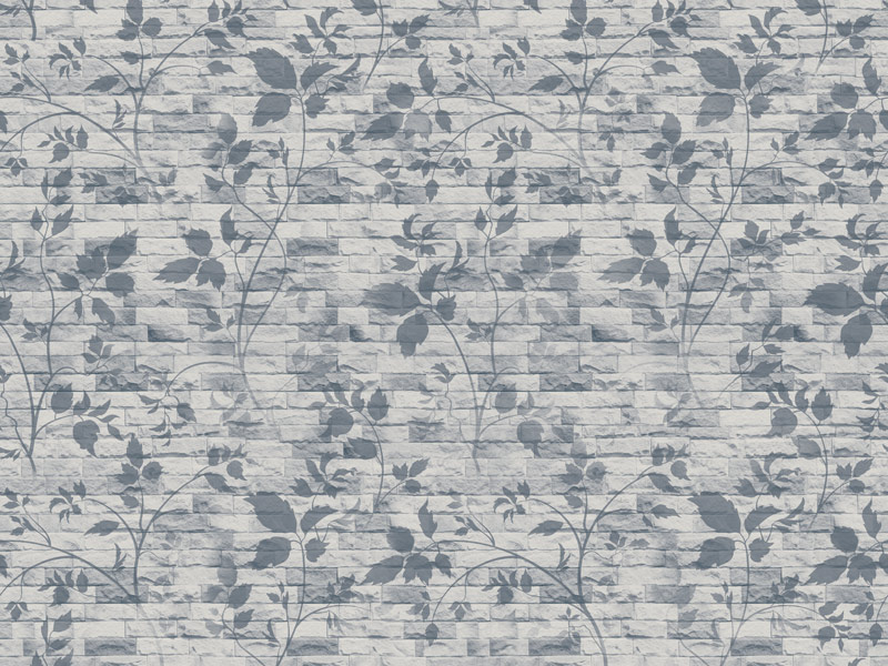 Wallpaper | Grey brick walls and branches